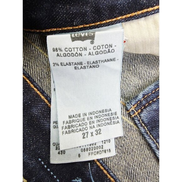 Levi's Size 27X32 Womens Bootcut Bold Curve Modern Fit Blue Denim Logo Jeans NWT - Picture 11 of 15